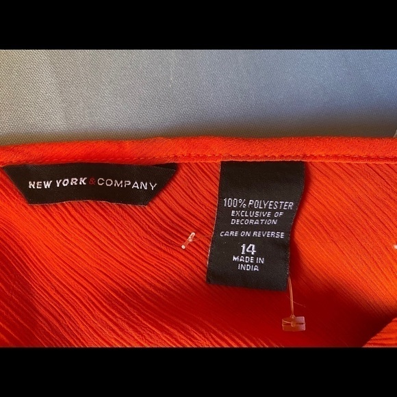 New York & company orange beaded tank. Size 14 - Picture 4 of 10